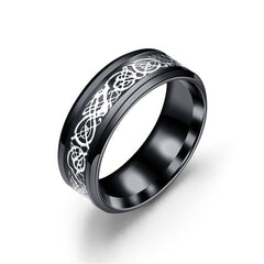 Men's Abstract Stainless Steel Band Ring