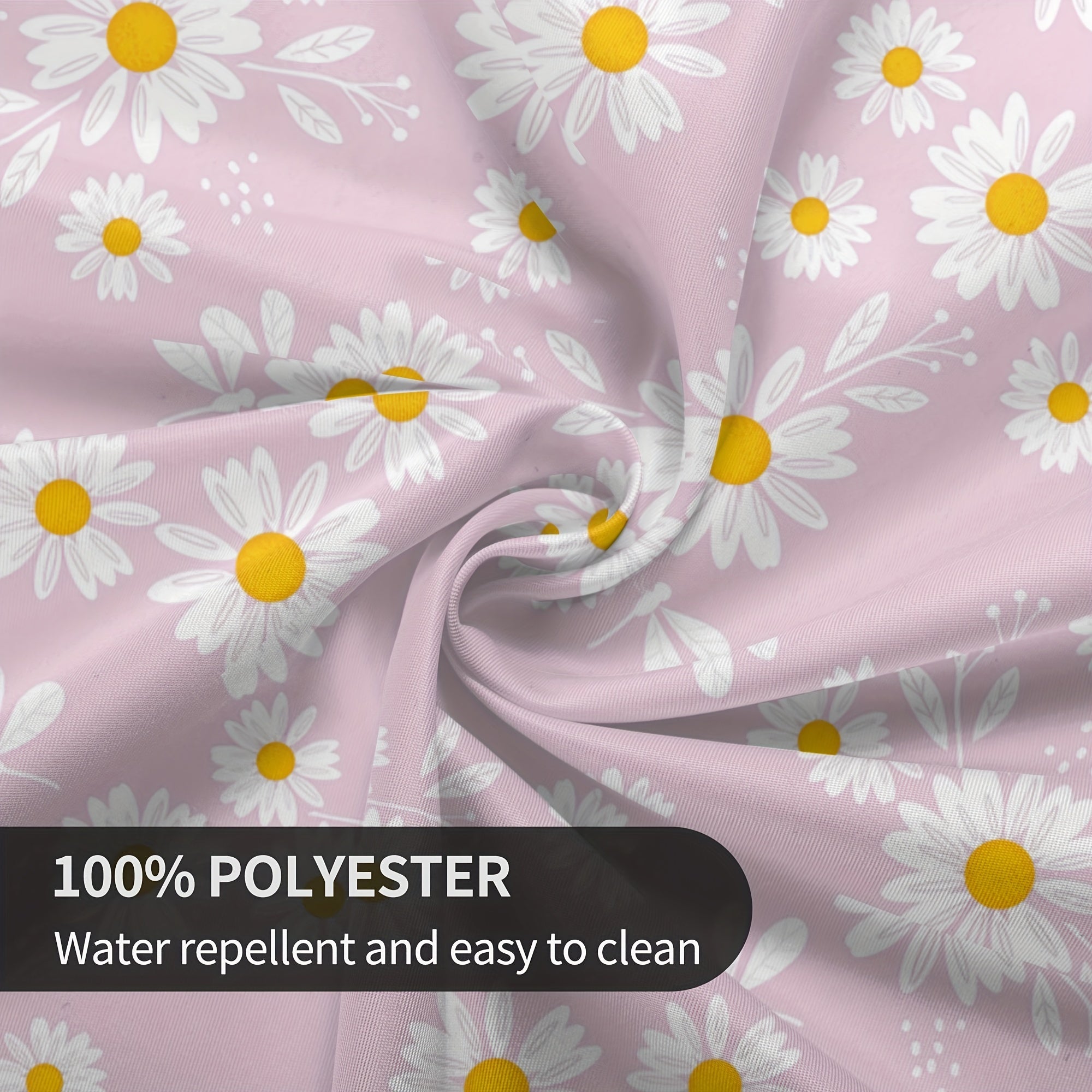 Boho Floral Round Tablecloth Stain Resistant Waterproof Wrinkle Resistant