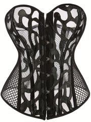 Fishnet Strapless Corset Bustier Body Shaper Women's Lingerie