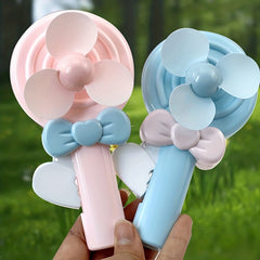 2pcs Mini Lollipop Shape Pocket Fan Portable Plastic Fan