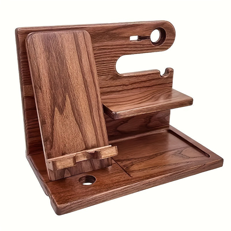 Nightstand Organizer Watch Cell Phone Key Wallet Stand Holder For Man