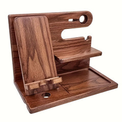 Nightstand Organizer Watch Cell Phone Key Wallet Stand Holder For Man