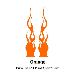 Flame Reflective Car Stickers Motorsports Stripe Stickers Waterproof