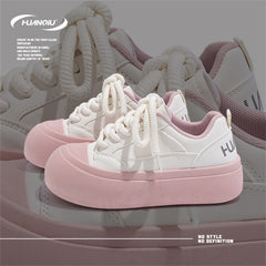 Women's Letter Graphic Board Shoes Non slip Height Increased Sports Sneakers
