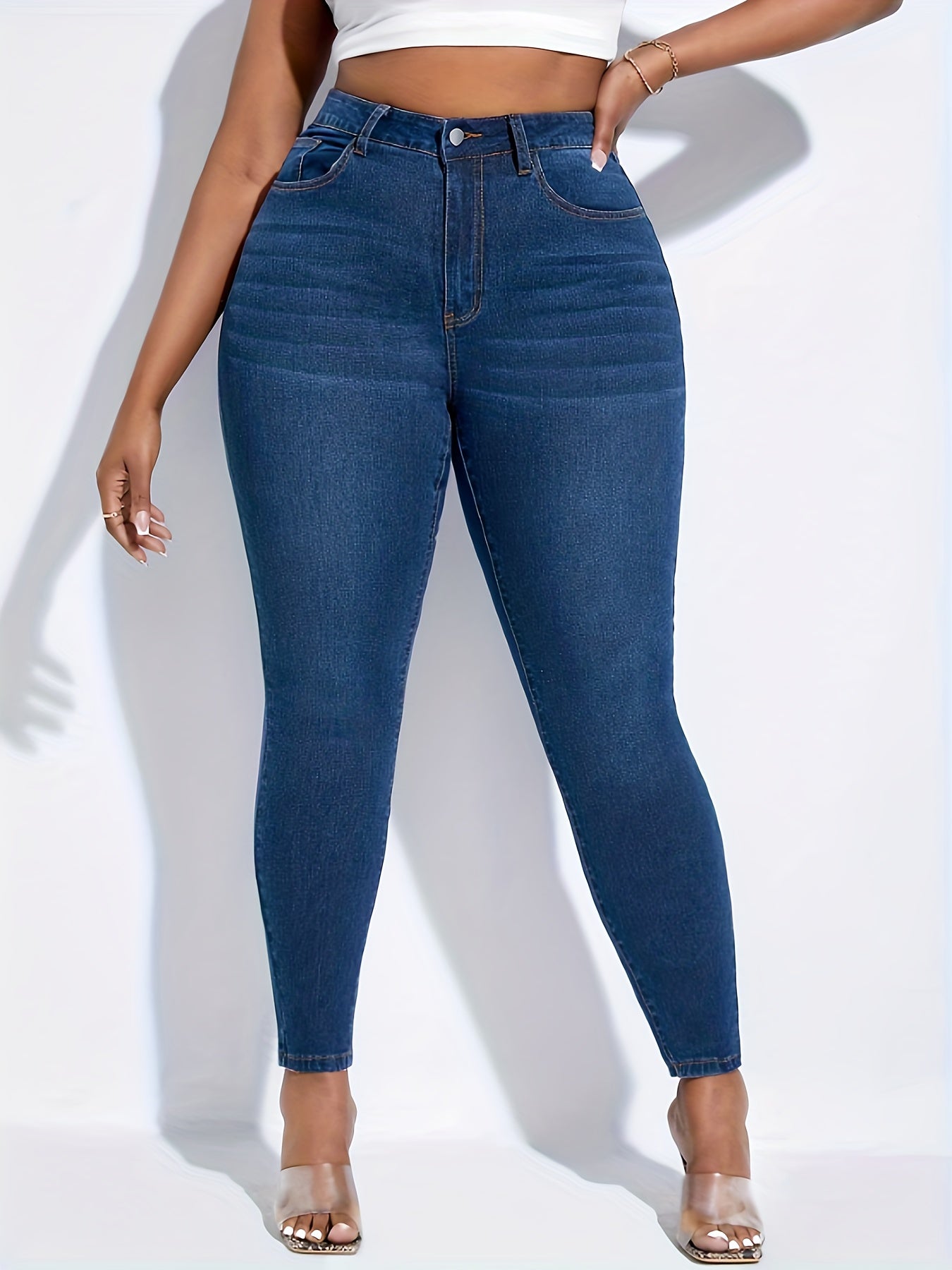 High Rise Stretch Skinny Jeans