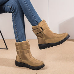 Solid High Tube Snow Boots for Women