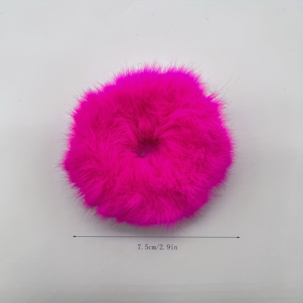 8pcs Plush Hair Ties Ponytail Holders for Girls