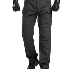 Men's Solid Cargo Pants with Pocket for Spring Autumn