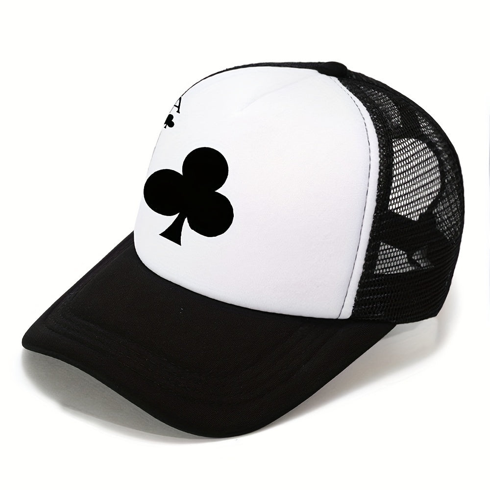 Unisex Breathable Adjustable Baseball Cap With Club A Pattern