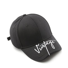 Adult Vintage Letter Embroidered Duck Tongue Cap Sun Protection Baseball Cap