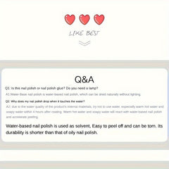 Water-Based Nail Polish 2-Pack No Bake Long Lasting