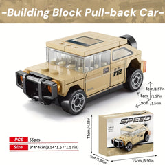 6pcs MINI Car Building Blocks Small Particle Toy Model