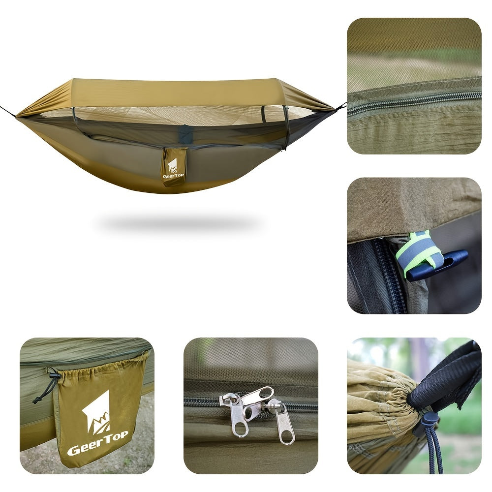 GEERTOP Camping Hammock with Mosquito Net & Waterproof Double Sleep