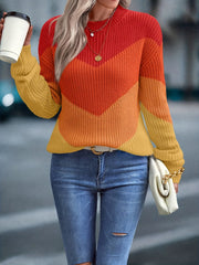 Crew Neck Pullover Sweater Casual Long Sleeve for Fall & Winter