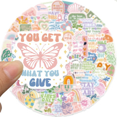 100pcs Pastel Inspirational Stickers Vinyl Waterproof Motivational Stickers
