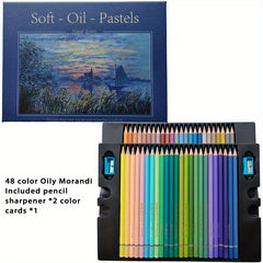 Water Soluble Pencils - 24 48 Brushes for Hand Sketching