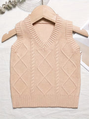 Toddler Baby Girls Knitted Comfy Vest Sleeveless Sweater