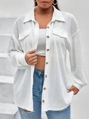 Hollow Out Casual Blouse Women's Lightweight Stretch Shirt