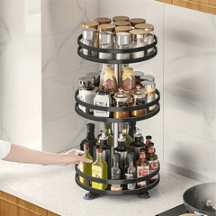Rotating Non Slip Tableware and Seasoning Bottle Turntable Storage Box