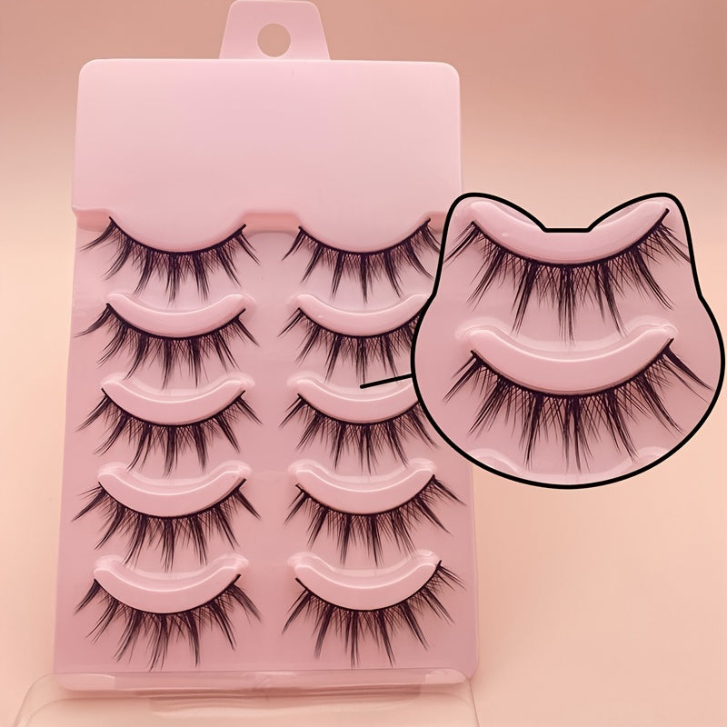 5 Pairs 3D Volume Faux Mink Wispy Fluffy Eyelashes