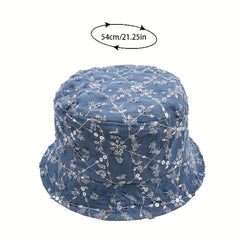 Kids Outdoor Sunshade Denim Fisherman Hat