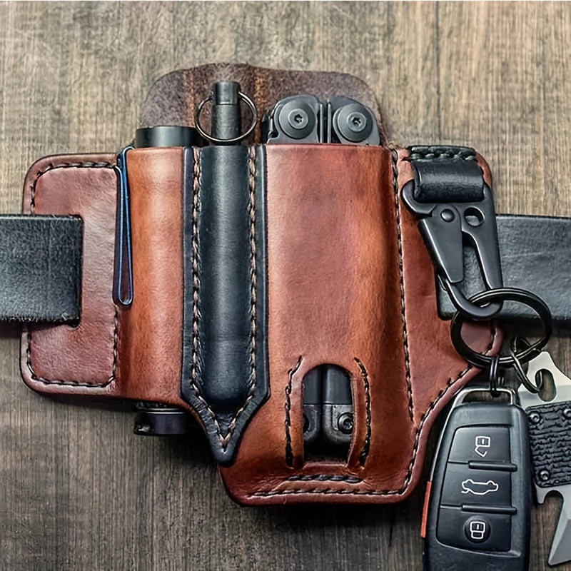 Tactical Tool Belt PU Leather Bag Portable Tool Storage Bag Holster