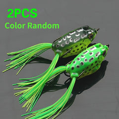 2pcs Soft Toad Fishing Lures Frog shaped Topwater Lures Fishing Accessories