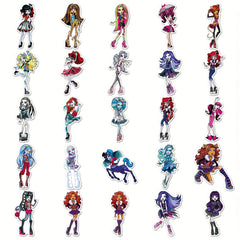 50pcs Anime Character Stickers Colorful Gothic Decals for Laptops & Phone Case