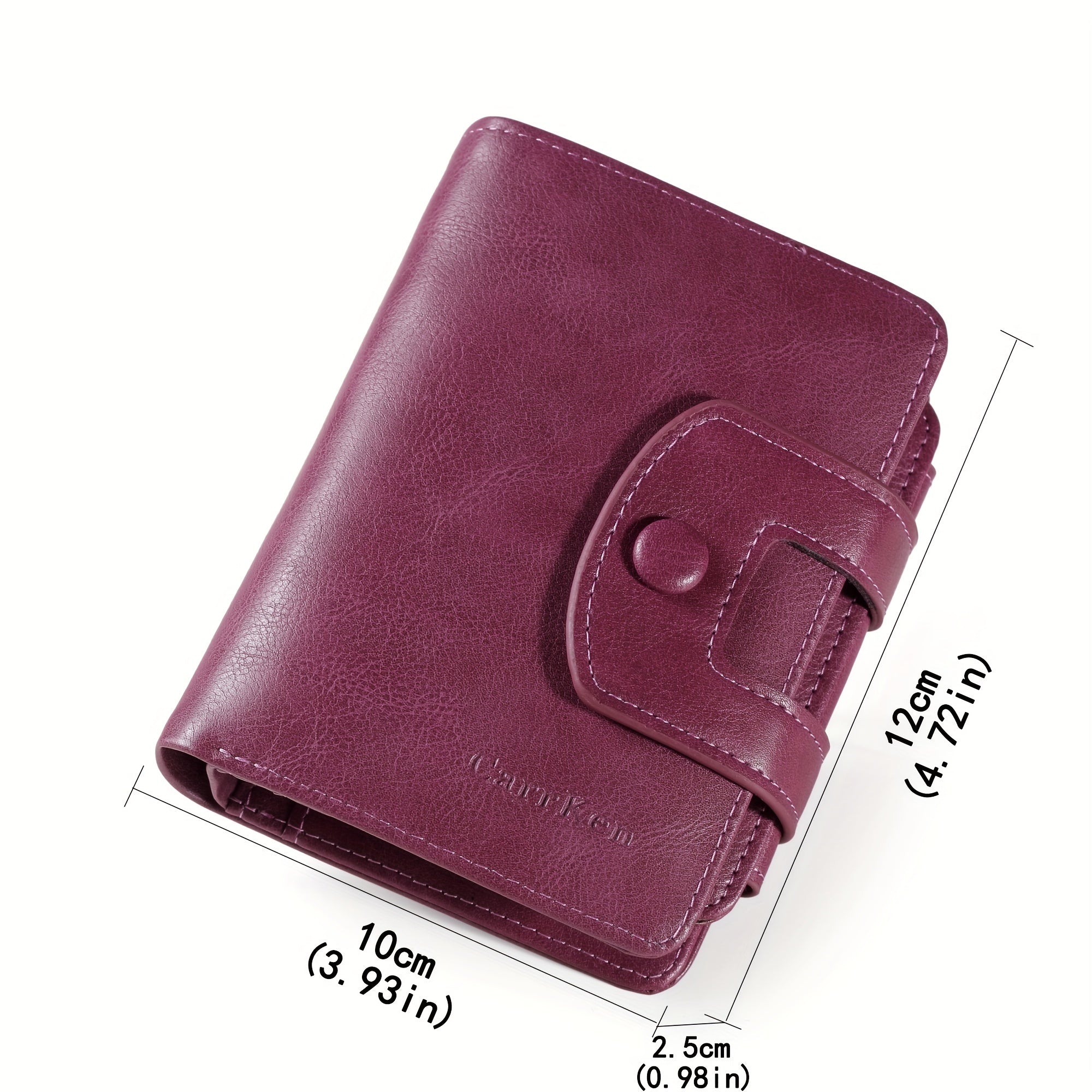 Vintage Trifold Short Wallet PU Leather Zipper Coin Purses