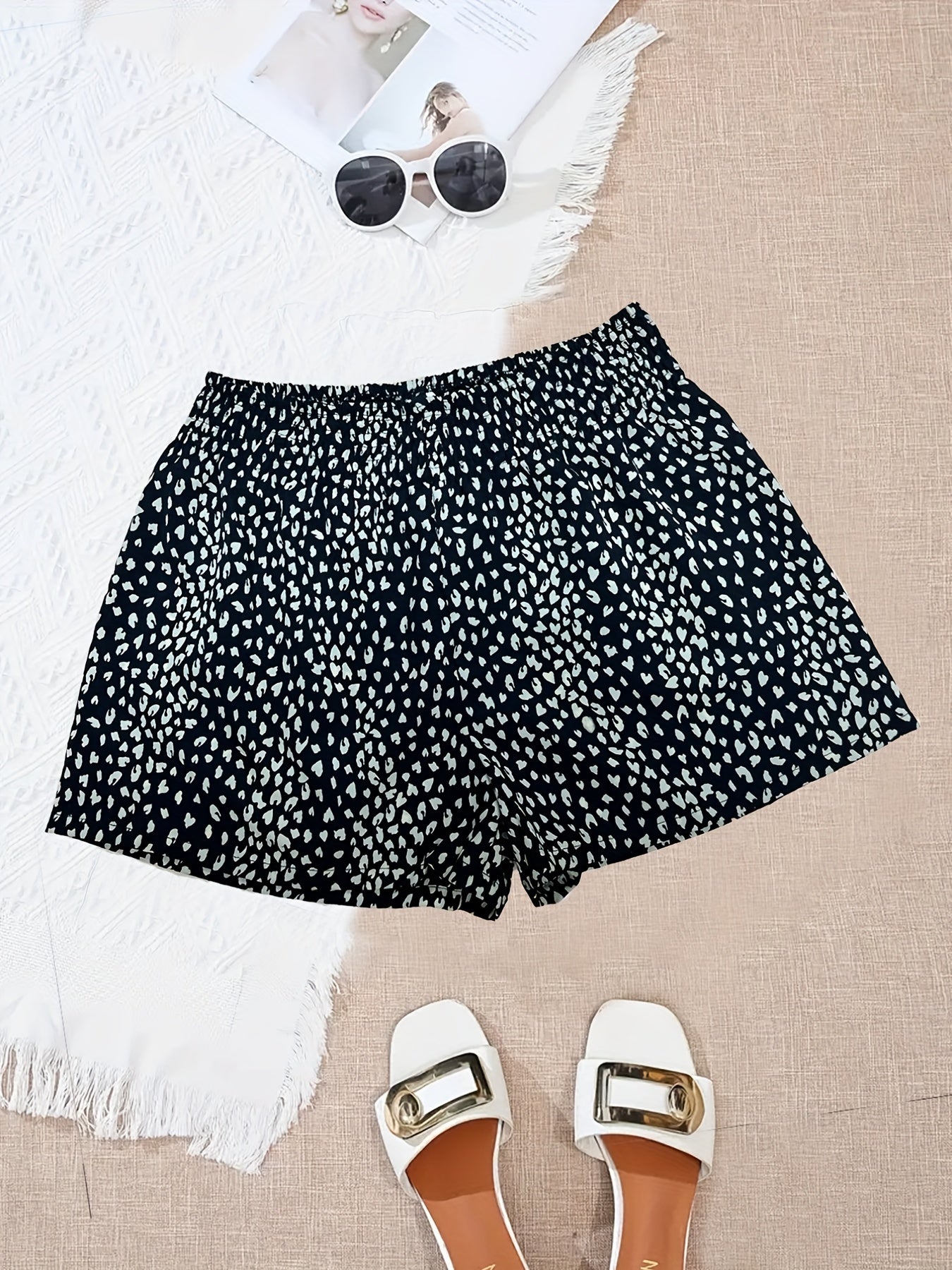 Smocked Waist Shorts for Women Spring Summer Casual Wear