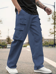 Men's Flap Pocket Cargo Pants Loose Fit