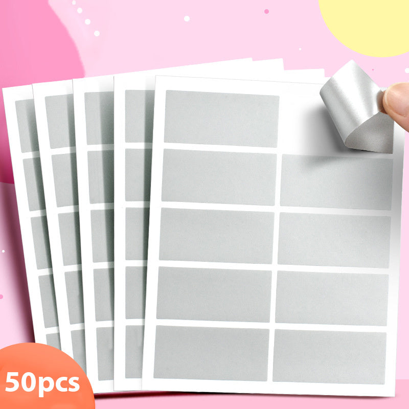 5pcs Scratch Card Stickers DIY Small Cards Self Adhesive Labels