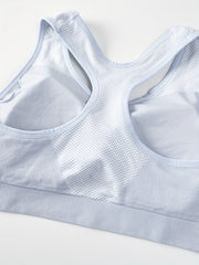 Women's Plus Seamless Racer Back Shockproof Padded Yoga Bra