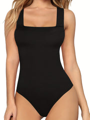 Square Neck Sleeveless Body Shaper Tummy Control Slim Fit Tank
