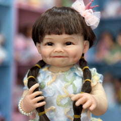 22 Inch Reborn Girl Doll Soft Full Body Vinyl Baby Doll
