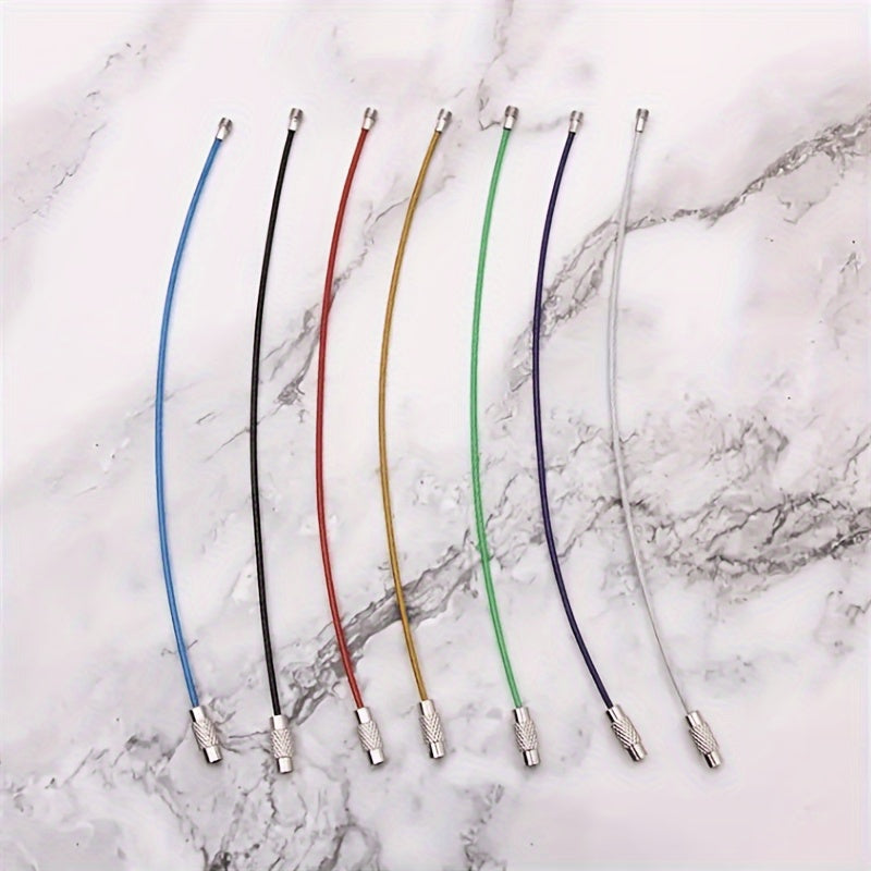 Fashionable Steel Wire Ring Bracelets Keychain Tag