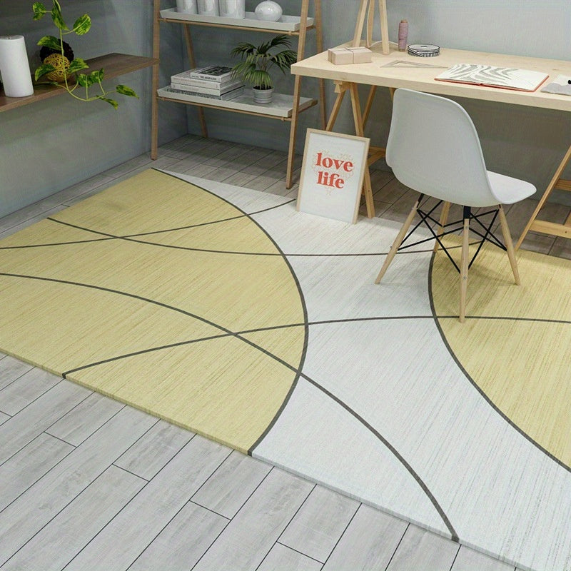 Modern Abstract Area Rug Non-Slip Soft Carpet Machine Washable Low Pile