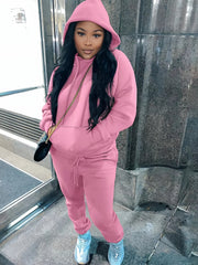 Casual Two Piece Set Hoodies & Pants Outfit
