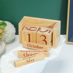 Stylish Wooden Desk Calendar for Organization