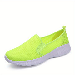 Women's Mesh Sports Shoes Breathable Slip On Sneakers Low Top Loafers