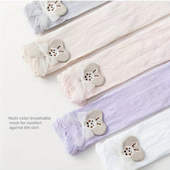 Girls Lace Heart Rabbit Pantyhose Mesh Leggings Toddlers Tights
