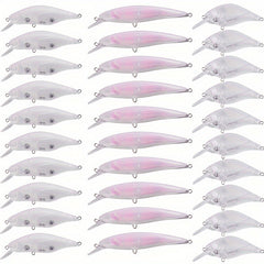 10pcs Unpainted Jerkbait Blank Minnow Lure Bionic Hard Crankbait Swimbaits