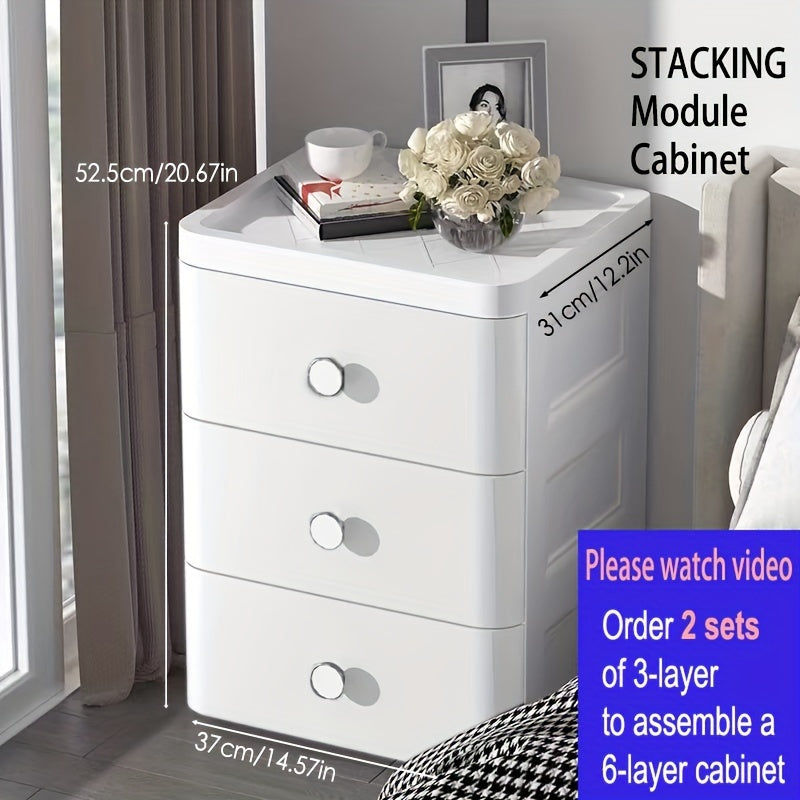 Drawer Storage Cabinet Plastic Layer Storage Shelf For Clothes Toys Craft