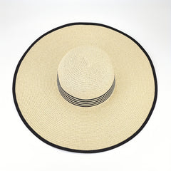 Beige Oversized Floppy Sun Hat Women Travel Beach Hat Edge Wide Brim