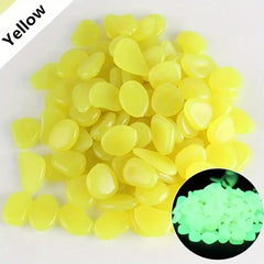 200pcs Small Luminous Pebbles for Garden Fish Tank Aquarium Decor