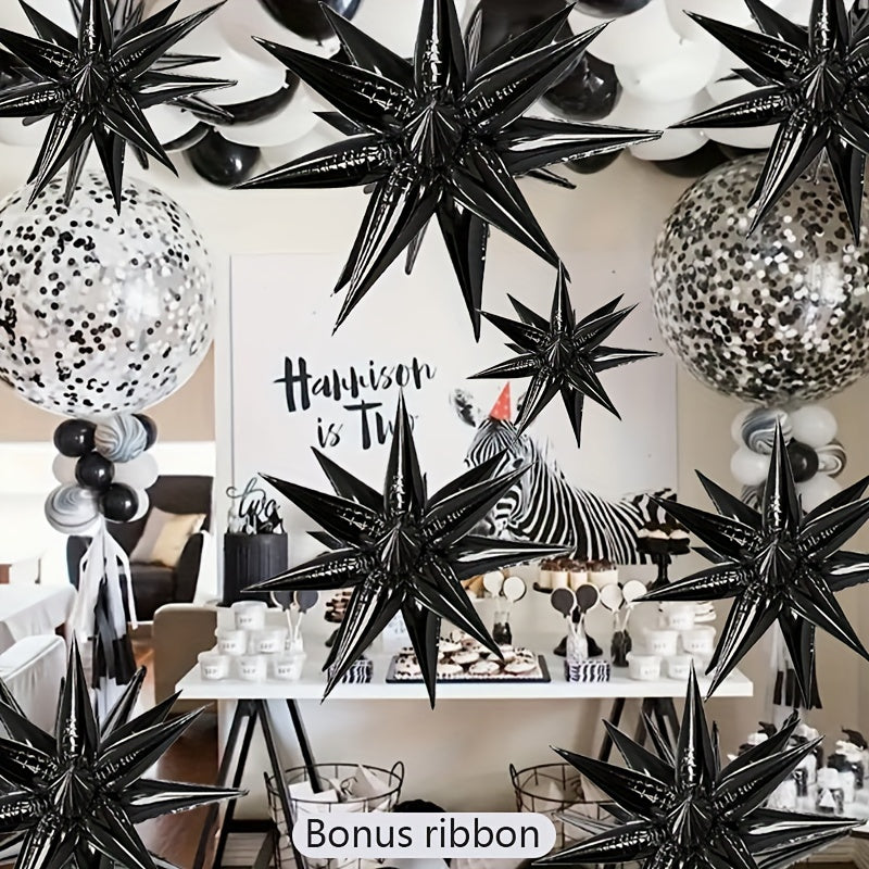 24pcs 26 inch Exploding Star Foil Balloon Conical Balloon Combo for Party Decor