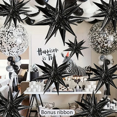 24pcs 26 inch Exploding Star Foil Balloon Conical Balloon Combo for Party Decor