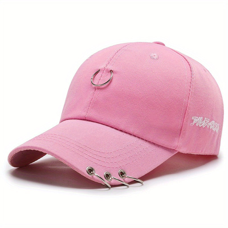 Unisex Baseball Cap Iron Ring Snapback Adjustable Hat