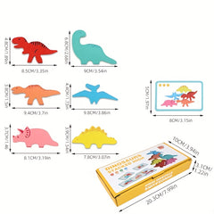 Dinosaur Stacking Blocks with Colorful Figures