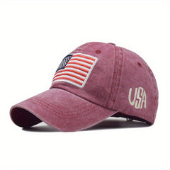 Men's Flag Embroidered Cotton Baseball Cap